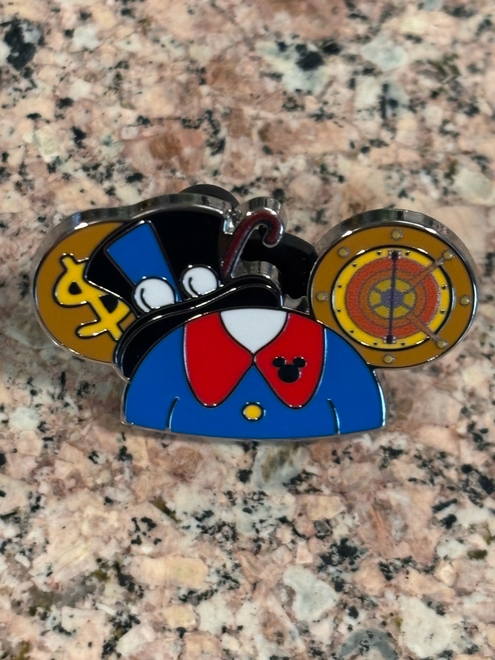 WDW Hidden Disney Pin 2025 Wave B - Scrooge McDuck Ear Hat from pouch